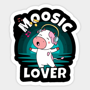 Singing Cow Sunset - Moosic Lover Sticker